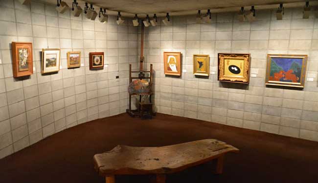 熊谷守一美術館の展示風景